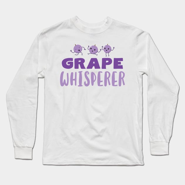 Grape Whisperer Long Sleeve T-Shirt by Jitterfly